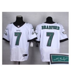 Nike Philadelphia Eagles 7 Sam Bradford white Elite Signature Jersey