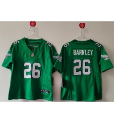 Women Philadelphia Eagles 26 Saquon Barkley Kelly Green F U S E  Vapor Untouchable Limited Stitched Football Jersey  Women Philadelphia Eagles 26 Saquon Barkley Kelly Green F U S E  Vapor Untouchable Limited Stitched Football Jersey