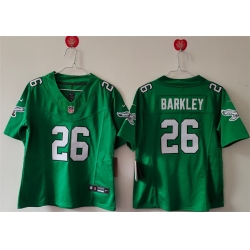 Women Philadelphia Eagles 26 Saquon Barkley Kelly Green F U S E  Vapor Untouchable Limited Stitched Football Jersey  Women Philadelphia Eagles 26 Saquon Barkley Kelly Green F U S E  Vapor Untouchable Limited Stitched Football Jersey
