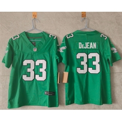 Women Philadelphia Eagles 33 Cooper DeJean Kelly Green F U S E  Vapor Untouchable Limited Stitched Football Jersey  Women Philadelphia Eagles 33 Cooper DeJean Kelly Green F U S E  Vapor Untouchable Limited Stitched Football Jersey