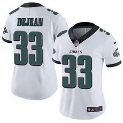 Women Philadelphia Eagles Cooper DeJean #33 White F U S E Stitched NFL Jersey