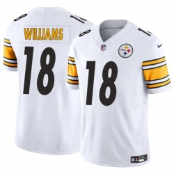 Men Pittsburgh Steelers 18 Mike Williams White 2024 F U S E  Vapor Untouchable Limited Stitched Jersey