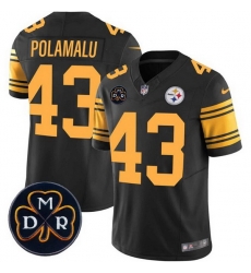 Men Pittsburgh Steelers 43 Troy Polamalu Black F U S E  DMR Patch Vapor Limited Stitched Jersey Men Pittsburgh Steelers 43 Troy Polamalu Black F U S E  DMR Patch Vapor Limited Stitched Jersey