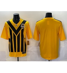 Men Pittsburgh Steelers Blank Gold 1933 Throwback Alternate Stitched Football Jersey Men Pittsburgh Steelers Blank Gold 1933 Throwback Alternate Stitched Football Jersey