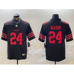 Men San Francisco 49ers 24 Jordan Mason Black Vapor Untouchable Limited Stitched Jersey