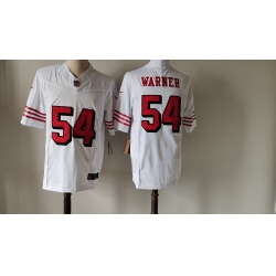 Men San Francisco 49ers 54 Fred Warner New White F U S E  Vapor Untouchable Limited Stitched Football Jersey