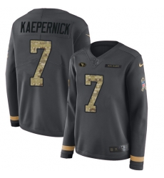 Nike 49ers #7 Colin Kaepernick Anthracite Salute to Service