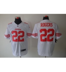 Nike San Francisco 49ers 22 Carlos Rogers White Elite NFL Jersey