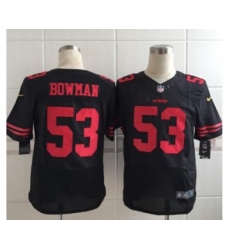 nike nfl jerseys san francisco 49ers 53 bowman black[Elite]