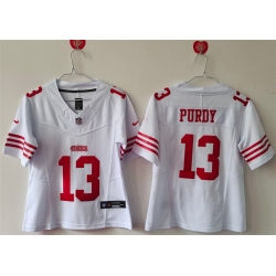 Women San Francisco 49ers 13 Brock Purdy White F U S E Vapor Untouchable Stitched Jersey  Women San Francisco 49ers 13 Brock Purdy White F U S E Vapor Untouchable Stitched Jersey