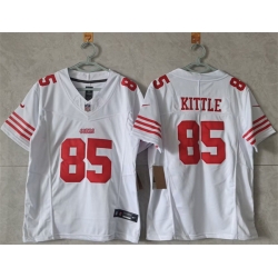 Women San Francisco 49ers 85 George Kittle White F U S E Vapor Untouchable Stitched Jersey  Women San Francisco 49ers 85 George Kittle White F U S E Vapor Untouchable Stitched Jersey