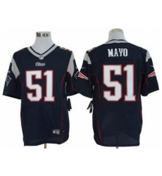 Nike New England Patriots 51 Jerod Mayo Blue Elite NFL Jersey