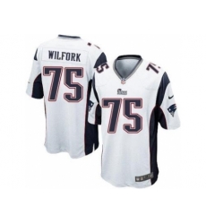 Nike New England Patriots 75 Vince Wilfork White Game NFL Jersey