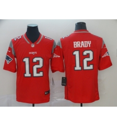 Nike Patriots 12 Tom Brady Red Inverted Legend Limited Jersey