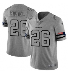 Nike Patriots 26 Sony Michel 2019 Gray Gridiron Gray Vapor Untouchable Limited Jersey