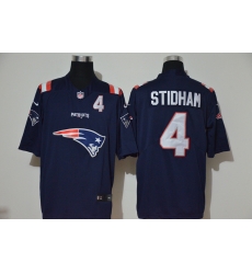 Nike Patriots 4 Jarrett Stidham Navy Team Big Logo Number Vapor Untouchable Limited Jersey