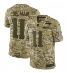 Youth Nike New England Patriots 11 Julian Edelman Limited Camo 2018 Salute to Service NFL Jersey