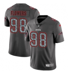 Youth Nike Patriots #98 Trey Flowers Gray Static NFL Vapor Untouchable Game Jersey