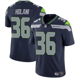 Youth Seattle Seahawks 36 George Holani Navy Vapor Limited Stitched Football Jersey