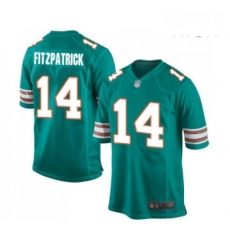 Mens Miami Dolphins 14 Ryan Fitzpatrick Game Aqua Green Alternate Football Jersey