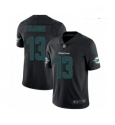 Mens Nike Miami Dolphins 13 Dan Marino Limited Black Rush Impact NFL Jersey