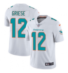 Nike Dolphins #12 Bob Griese White Mens Stitched NFL Vapor Untouchable Limited Jersey