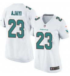 Nike Dolphins #23 Jay Ajayi White Womens Stitched NFL Elite Jersey