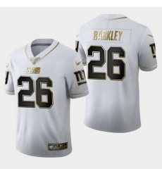 Giants 26 Saquon Barkley White 100th Season Vapor Untouchable Limited Jersey