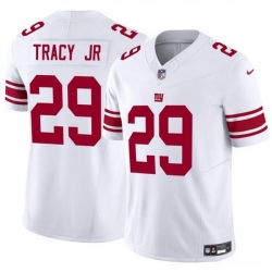 Men New York Giants 29 Tyrone Tracy Jr White 2023 F U S E  Vapor Untouchable Limited Stitched Jersey