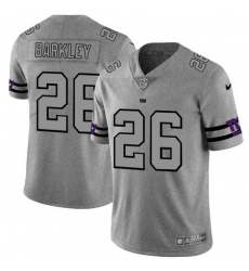 Nike Giants 26 Saquon Barkley 2019 Gray Gridiron Gray Vapor Untouchable Limited Jersey