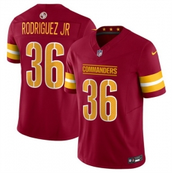 Men Washington Commanders 36 Chris Rodriguez Jr Burgundy 2025 Draft F U S E  Vapor Limited Stitched Football Jersey Men Washington Commanders 36 Chris Rodriguez Jr Burgundy 2025 Draft F U S E  Vapor Limited Stitched Football Jersey