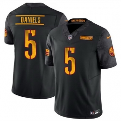 Men Washington Commanders 5 Jayden Daniels Black 2024 F U S E Vapor Limited Stitched Football Jersey