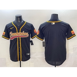 Men Washington Commanders Blank Black Limited Stitched Baseball Jersey Men Washington Commanders Blank Black Limited Stitched Baseball Jersey