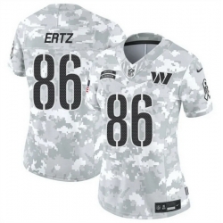 Women Washington Commanders 86 Zach Ertz 2024 F U S E Arctic Camo Salute To Service