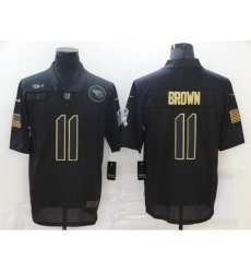 Men's Tennessee Titans #11 A.J. Brown 2020 Black Salute To Service Limited Stitched Jersey