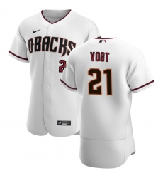 Men Arizona Diamondbacks 21 Stephen Vogt Men Nike White Crimson Flex Base Home Team MLB Jersey