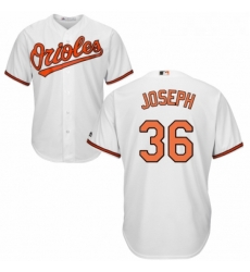 Youth Majestic Baltimore Orioles 36 Caleb Joseph Replica White Home Cool Base MLB Jersey 