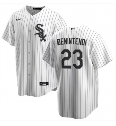 Men Chicago White Sox 23 Andrew Benintendi White Cool Base Stitched Jersey