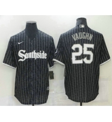 Men Chicago White Sox 25 Sam Abbott Black 2021 City Connect Stitched MLB Cool Base Nike Jersey