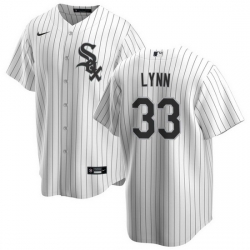 Men Chicago White Sox 33 Lance Lynn White Cool Base Stitched Jersey