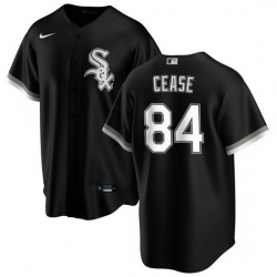 Men Chicago White Sox 84 Dylan Cease Black Cool Base Stitched Jersey