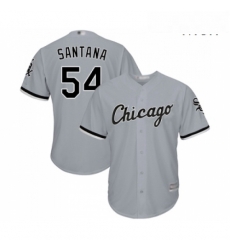 Mens Chicago White Sox 54 Ervin Santana Replica Grey Road Cool Base Baseball Jersey 