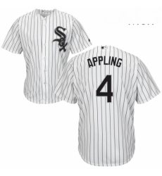 Mens Majestic Chicago White Sox 4 Luke Appling Replica White Home Cool Base MLB Jersey