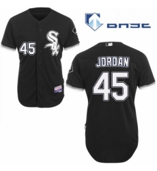 Mens Majestic Chicago White Sox 45 Michael Jordan Replica Black Alternate Home Cool Base MLB Jersey