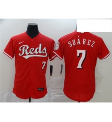 Reds 7 Eugenio Suarez Red 2020 Nike Flexbase Jersey