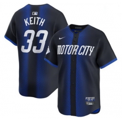 Men Detroit Tigers 33 Colt Keith 2024 Navy City Connect Cool Base Limited Stitched Jersey