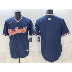 Men Detroit Tigers Blank Navy 2026 Alternate Vapor Premier Limited Stitched Baseball Jersey