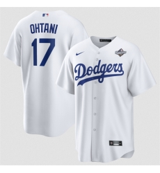 Men Los Angeles Dodgers 17 Shohei Ohtani White 2025 World Series Home Cool Base Stitched Baseball Jersey Men Los Angeles Dodgers 17 Shohei Ohtani White 2025 World Series Home Cool Base Stitched Baseball Jersey