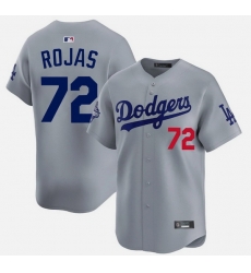 Men Los Angeles Dodgers 72 Miguel Rojas Grey Limited Stitched Baseball Jersey Men Los Angeles Dodgers 72 Miguel Rojas Grey Limited Stitched Baseball Jersey