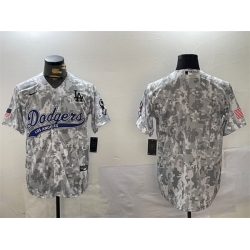 Men Los Angeles Dodgers Blank 2024 Arctic Camo Stitched Baseball Jersey